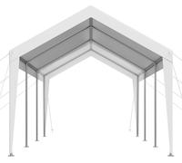 Abri de voiture SucceBuy, dimensions 3,05 x 6,09 x 2,87 m, type tente, pour garage, abri galvanisé, résistant aux UV, protection pour toutes les saisons, tente de stockage pour voiture, bateau, moto,