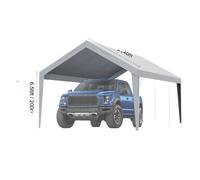 Abri de voiture, toile PE étanche, protection UV50+, 10x20 ft, 13x20 ft, 12ft x 20ft