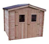 Abri dublin douglas madriers 4.15 m² sans plancher Habrita du2421.02n G
