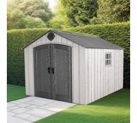 Abri en résine imitation bois 2,40x3m avec plancher