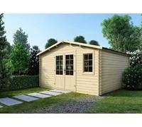 Abri jardin bois - 27.10 m² - 5.28 x 5.13 x 2.67 m - 28 mm