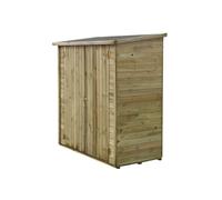 Abri jardin bois adossable ""Lipki "" - 1.79 x 0.9 x 1.78/1.87 m - 1.61 m² - 12 mm - Avec plancher