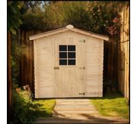 Habrita – Abri de jardin en bois Albon 2x2 m – Madriers 20 mm, bois massif, 4,08 m² – Sans plancher