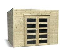 Abri Jardin Bois "Bari" - 8.69 M2 - 2.99 X 2.91 X 2.25 M - 19 Mm