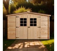 abri jardin bois Montana 3x3m épaisseur 28mm