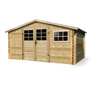 Solid Abri de jardin bois Traditionnel Garance 28 mm – 11,56 m² (388×298×218 cm)