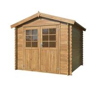 Abri jardin bois Valence 1 - WHITE WOOD - 6.90 m² - 2.72 x 2.54 m - 28 mm - Traité autoclave
