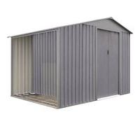 Abri jardin métal + Bucher Bois vieilli 9163 - 5,31m² - 278 x 191 x 195 cm G
