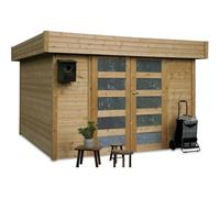 Solid – Abri de jardin – Odense – Bois massif – 28 mm – 299 x 299 cm