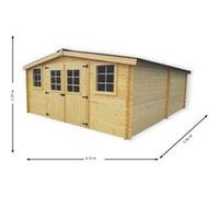 Habrita Abri de jardin en bois Balta 4,16×5,14 m