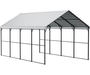 Abri métallique pour voiture 12' x 20' Abri extérieur robuste pour bateaux