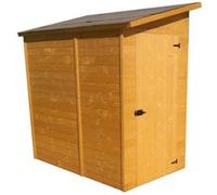 Habrita Abri mural ED 1220.02 Bois massif Rangement vélos/scooters Porte latérale 223x130x220 cm