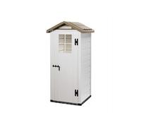 Abri mural résine 0,93 m2 beige/marron evo 80