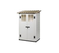 Abri mural résine 1,32 m2 beige/marron evo 100