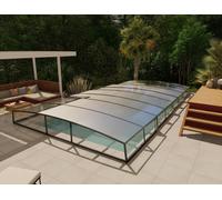 Abri piscine Pré-monté 840 x 552 cm (4.80 m) - Bassin de 8 x 4 m