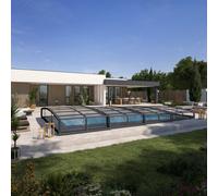 Abri piscine télescopique bas en kit-Mono Guide-