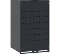Abri pour poubelles 1 tonne anthracite 69x79x117 cm acier
