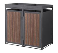 Abri pour poubelles avec toit végétal Habillage pour poubelles Abri pour poubell