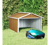 vidaXL Abri pour robot de jardin 92 x 97 x 63 cm Acier galvanisé Marron