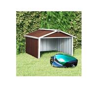 vidaXL Abri pour robot de jardin 92 x 97 x 63 cm Acier galvanisé Marron