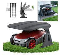 Abri pour robot tondeuse YRHome en ABS – Protection robuste contre les intempéries avec protection UV, aéré et durable, couvercle rabattable pour une utilisation facile, design moderne pour le jardin