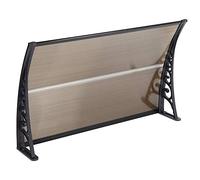 Abri pour Tondeuse à Gazon Abri Landroid Toit de Garage pour Tondeuses à Gazon Robot Carport Anti Soleil Pluie PC Auvent (Auvent mural, Marron-noir A, 100×60 cm)