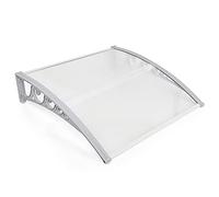 Abri pour Tondeuse à Gazon Abri Landroid Toit de Garage pour Tondeuses à Gazon Robot Carport Anti Soleil Pluie PC Auvent (Auvent mural, Transparent-gris A, 120×76 cm)