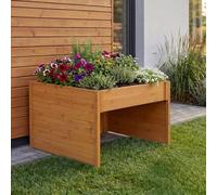Abri Pour Tondeuse Robot Avec Bac À Fleurs Hwc-Q17, Abri Pour Tondeuse À Gazon, En Bois Certifié Mvg, 50 X 70 X 80 Cm Couleur Naturelle
