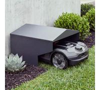 Abri Pour Tondeuse Robot Hwc-Q71, Abri De Protection Pour Tondeuse Robot, Abri Métallique 42 X 57 X 70 Cm Anthracite