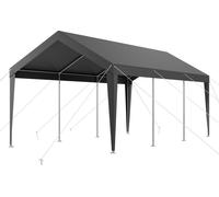Abri pour voiture Carport Car Canopy 10 x 20 pieds, tente d'abri pour voiture portable robuste, gris