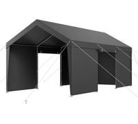 Abri pour voiture Carport Car Canopy 12 x 20 pieds, très résistant, avec parois latérales, blanc