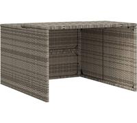 Abri Robot Tondeuse, Stationnement Protection Intempéries UV, Résine Tressée, Acier Enduit de Poudre, Panneau PP, 86x90x52/57 cm, Gris