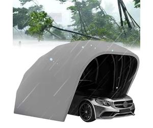 Abri télescopique portable semi-automatique, auvent de protection solaire d'extérieur résistant aux intempéries, abri de voiture pour SUV et voitures, 6 m x 2,7 m x 2,5 m