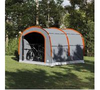 Abri velo - abri moto Vidaxl Tente avec toit Gris et orange 268 x 240 x 191 cm Polyester