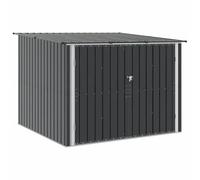 Abri Vélo Métallique 3 Pièces Anthracite 216x207x158 cm pour Jardin | Portes battantes, hasp de cadenas, structure durable, assemblage facile, design moderne