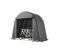 Abri de jardin - Outsunny - étanche - porte enroulable fermeture éclair - pour vélo moto bois outils - 245x120x200cm - gris foncé
