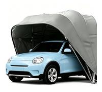 Abri Voiture en Acier Inoxydable, Garage rétractable Semi-Automatique, | Résistant à la neige Abri voiture pliable robuste avec serrure à combinaison pour pick-up et SUV, gris(5.9x2.5x2.45m)