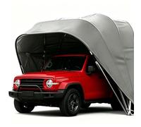 Abri Voiture en Acier Inoxydable Gris, auvent rétractable verrouillable | Auvent de voiture étanche, garage extérieur pour camionnettes et SUV, gris(5.5x2.5x2.3m)