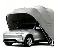 Abri Voiture Pliable et rétractable, Garage Robuste en Acier Inoxydable | Auvent de voiture étanche et verrouillable, pour pick-up et SUV, gris(6x2.7x2.5m)