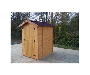 Abri wc en panneaux 1.35 m² bois naturel ed1414wc