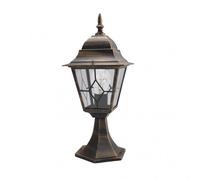 Abrila Bootes Applique Mural Extérieur Classique 1×E27 IP, Negro / Oro, 44X18,5X18,5