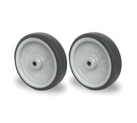 Abrollwerk Lot de 2 roues encastrées avec diamètre de roue de 10 cm - Avec vis d'essieu et manchon coulissant - Capacité de charge : 100 kg - Roulettes de transport pour meubles