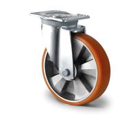Abrollwerk Roulette pivotante en forte charge, jante aluminium polyuréthane, diamètre 200 mm, charge maximale 800 kg