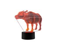 Abs Acrylique Noir Lampe Led 3D Night Light Base + Câble Usb + Lit de Télécommande Djzs097