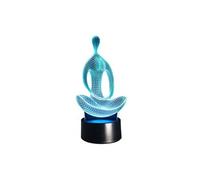 Abs Acrylique Noir Lampe Led 3D Night Light Base + Câble Usb + Lit de Télécommande JJZM133