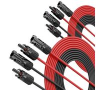 ABSINA 10 Mètre Cable Solaire 4mm2 H1Z2Z2-K Noir & Rouge