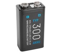 ABSINA 1x Pile 9V Rechargeable 300 à Faible Auto-Décharge - Piles NiMH avec 8,4V & au Minimum 270mAh - Batterie 9V Rechargeable - Pile rectangulaire 6F22