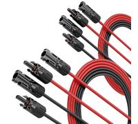 ABSINA 2 Mètre Cable Solaire 4mm2 H1Z2Z2-K Noir & Rouge
