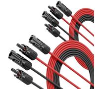 ABSINA 5 Mètre Cable Solaire 4mm2 H1Z2Z2-K Noir & Rouge