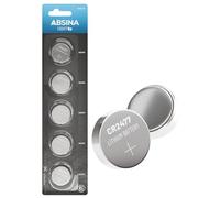 ABSINA 5X Pile CR2477 3V Lithium - Pile Bouton CR 2477 Lithium 3V sans Fuite et Longue durée - CR2477N, Batterie CR2477T, Piles CR2477, Piles CR 2477